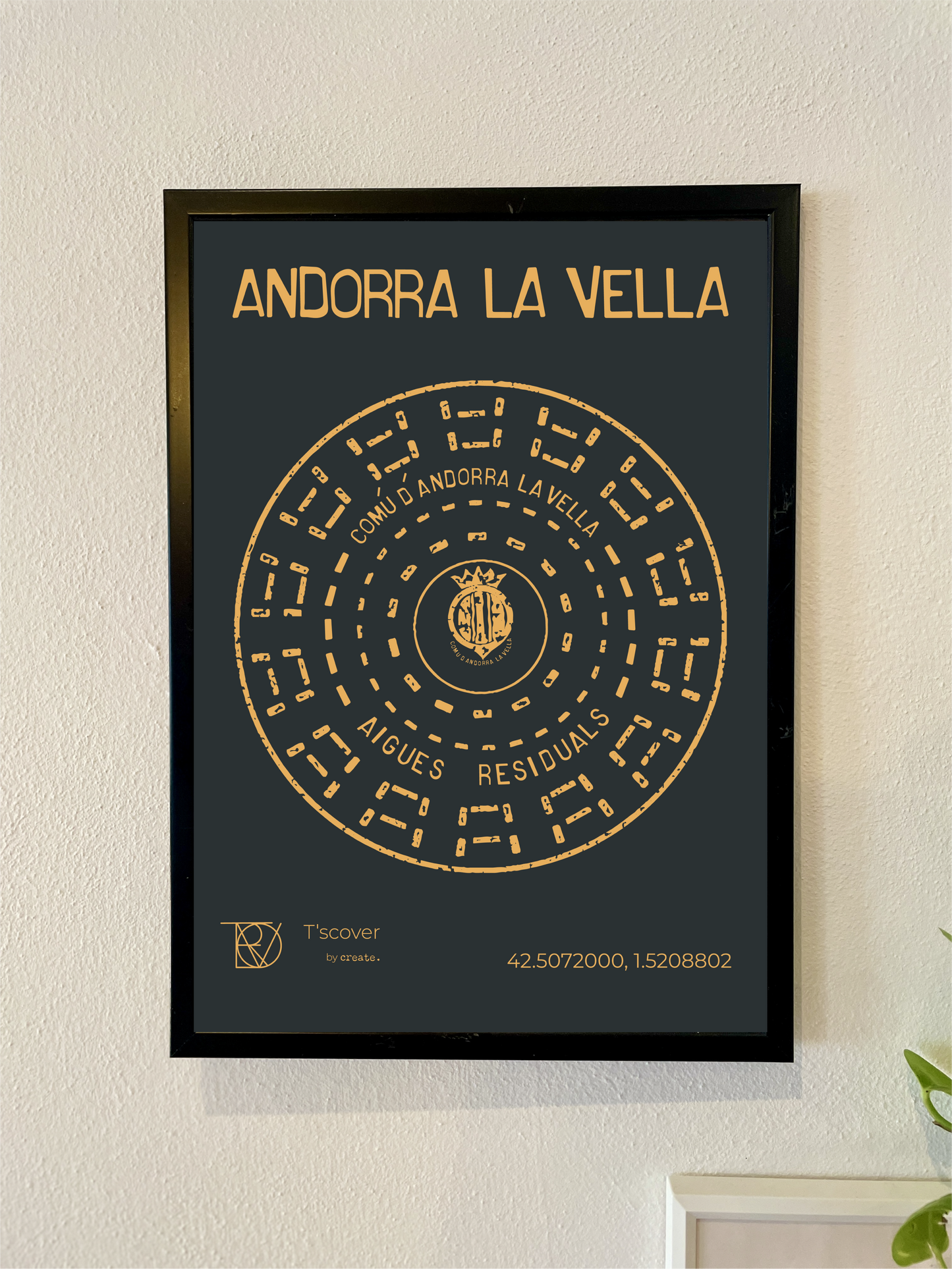 Andorra la Vella Poster - T'scover Kanaldeckel Printshirts