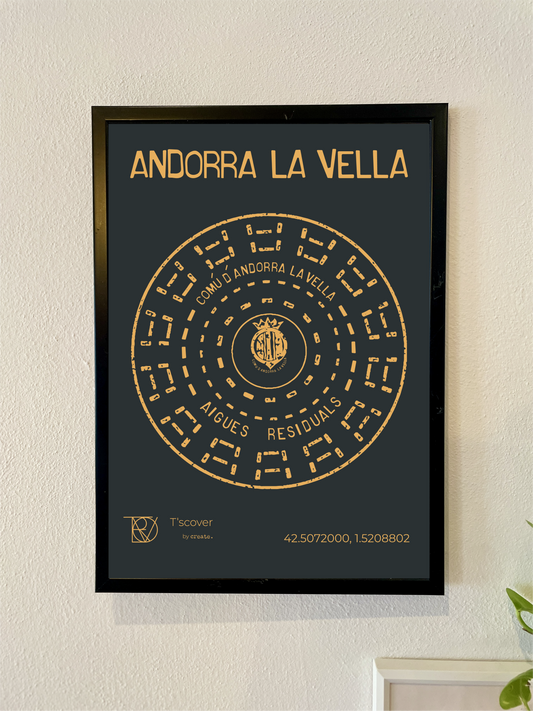 Andorra la Vella Poster - T'scover Kanaldeckel Printshirts