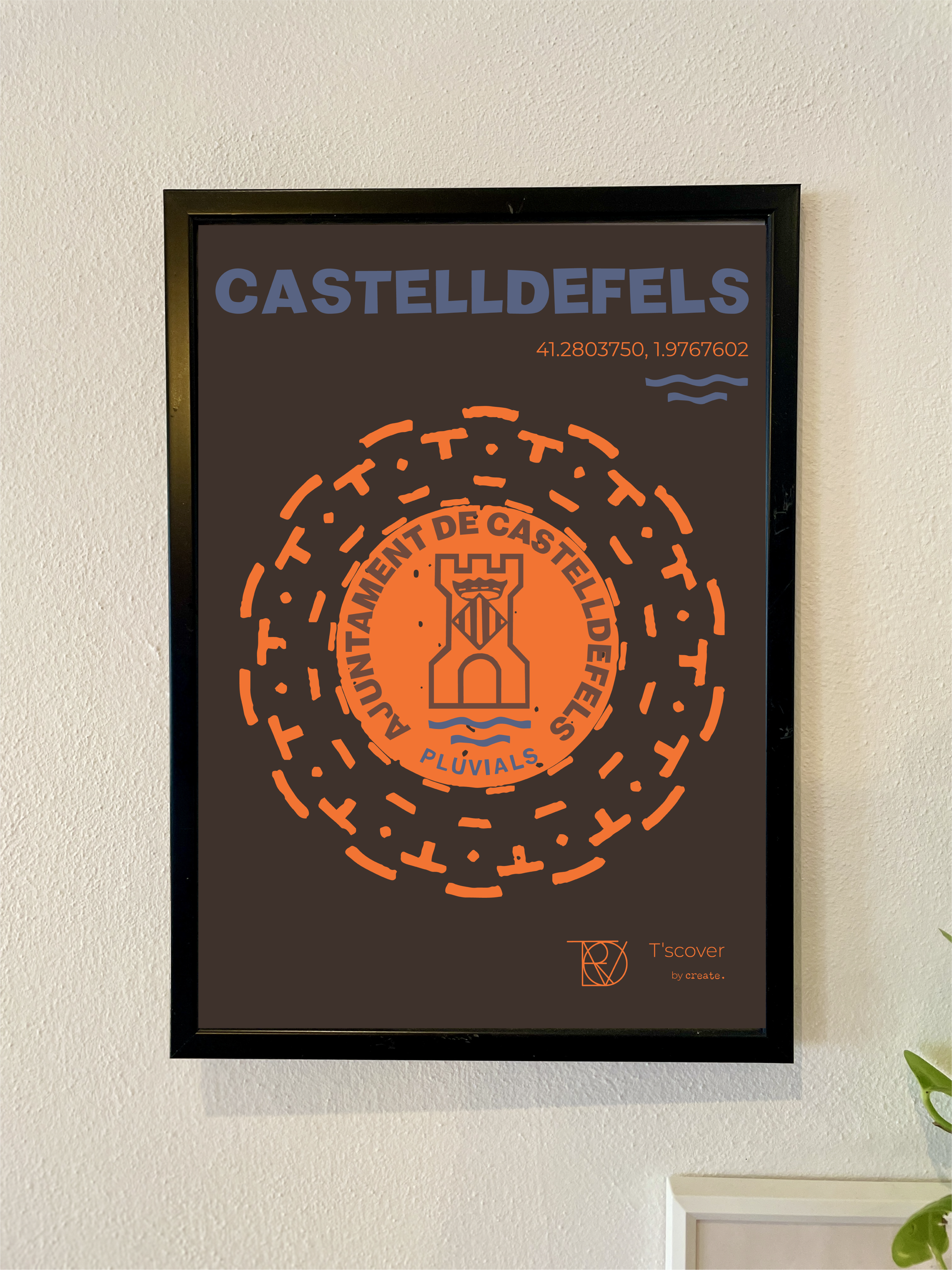 Castelldefels Poster - T'scover Kanaldeckel Printshirts