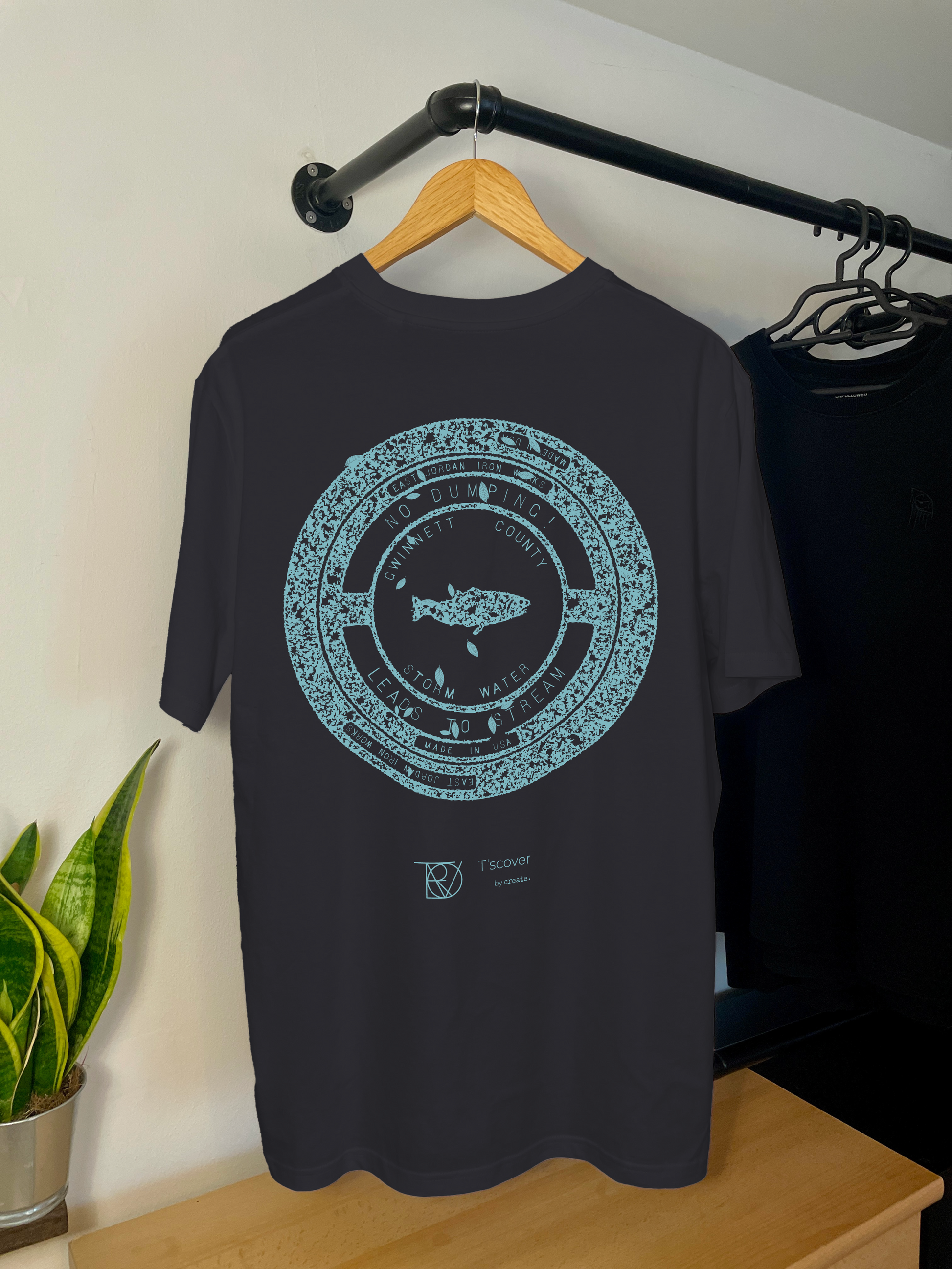 Gwinnett County T'scover Manhole Cover Print Shirt - T'scover Kanaldeckel Printshirts